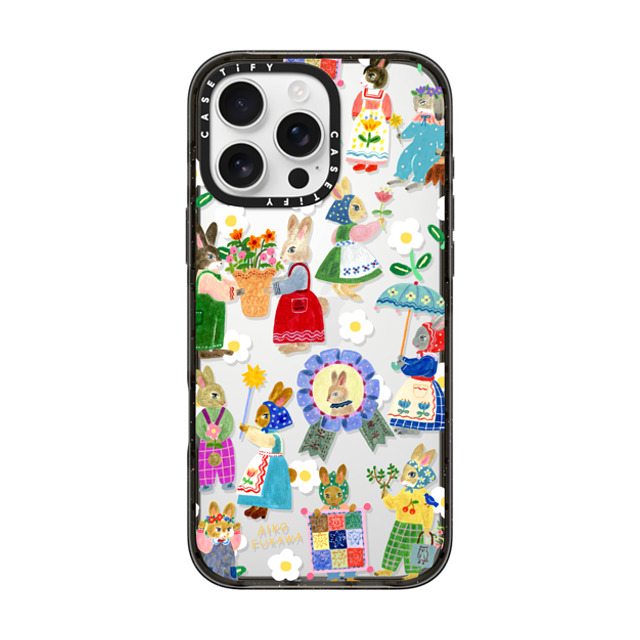 Aiko Fukawa x CASETiFY iPhone 16 Pro Max ケース ブラック インパクトケース RABBIT lover