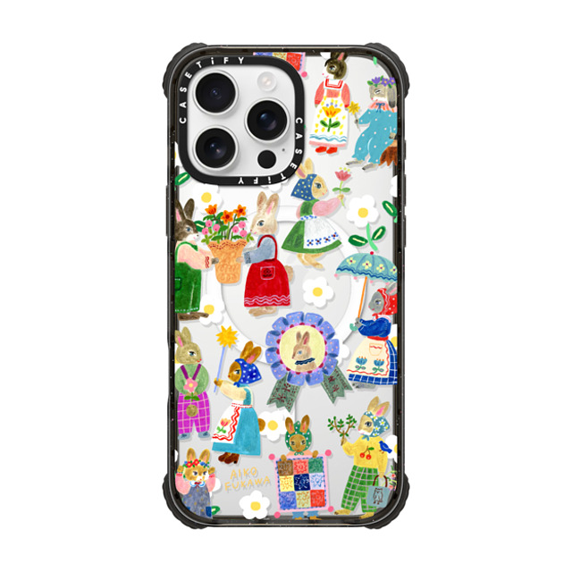 Aiko Fukawa x CASETiFY iPhone 16 Pro Max ケース ブラック ウルトラ インパクトケース MagSafe 対応 RABBIT lover Father's Day Aiko Fukawa x CASETiFY iPhone 16 Pro Max ケース ブラック ウルトラ インパクトケース MagSafe 対応 RABBIT lover Father's Day