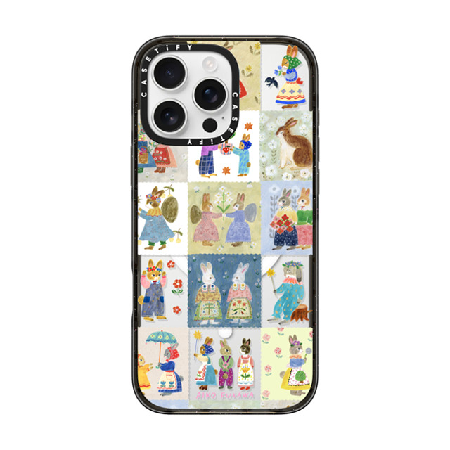 Aiko Fukawa x CASETiFY iPhone 16 Pro Max ケース ブラック インパクトケース MagSafe対応 RABBIT sweet patch work