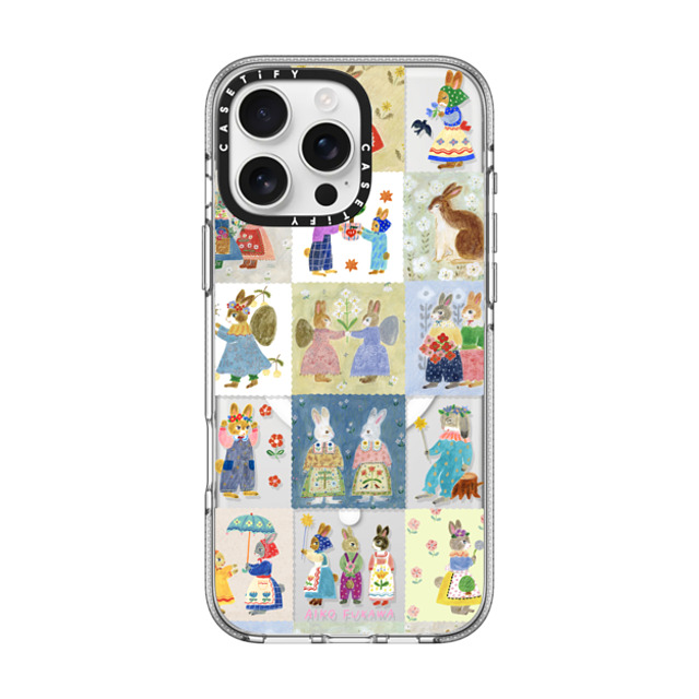 Aiko Fukawa x CASETiFY iPhone 16 Pro Max ケース クリア クリア ケース MagSafe対応 RABBIT sweet patch work