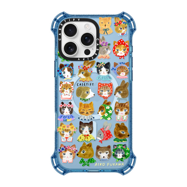 Aiko Fukawa x CASETiFY iPhone 16 Pro Max Case ベイビーブルー バウンスケース fluffy little friends Aiko Fukawa x CASETiFY iPhone 16 Pro Max Case ベイビーブルー バウンスケース fluffy little friends