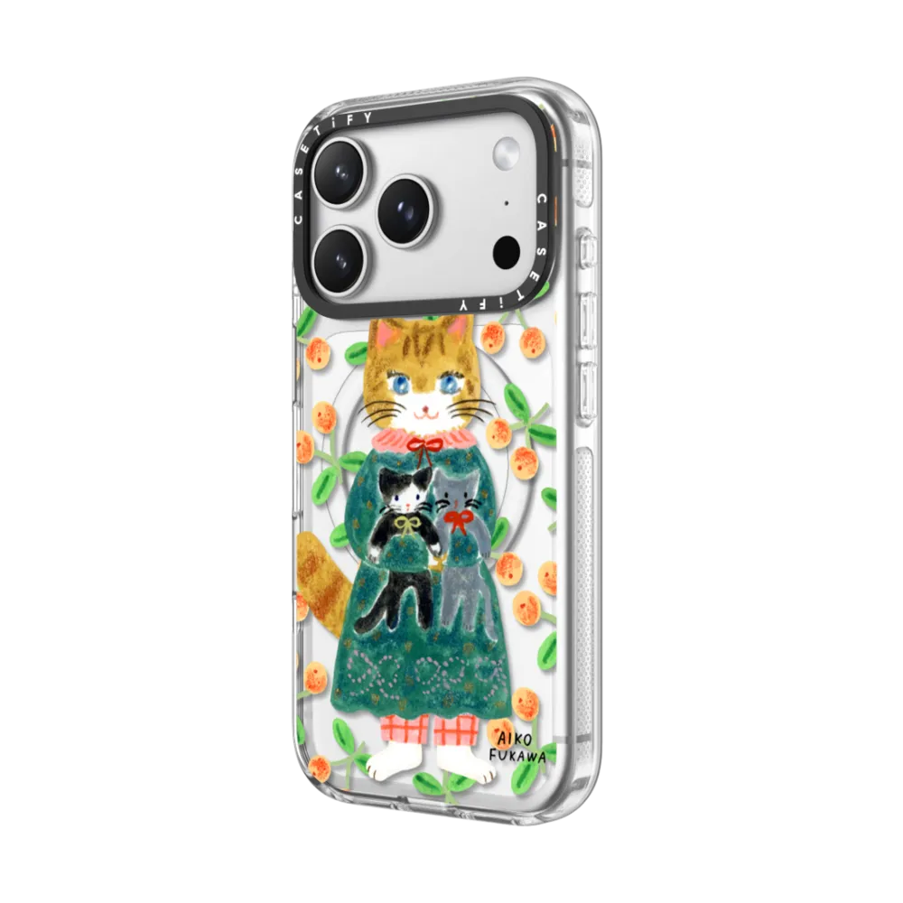 Impact Clear iPhone 17 Pro Max Case MagSafe Compatible - cat and stuffed cats