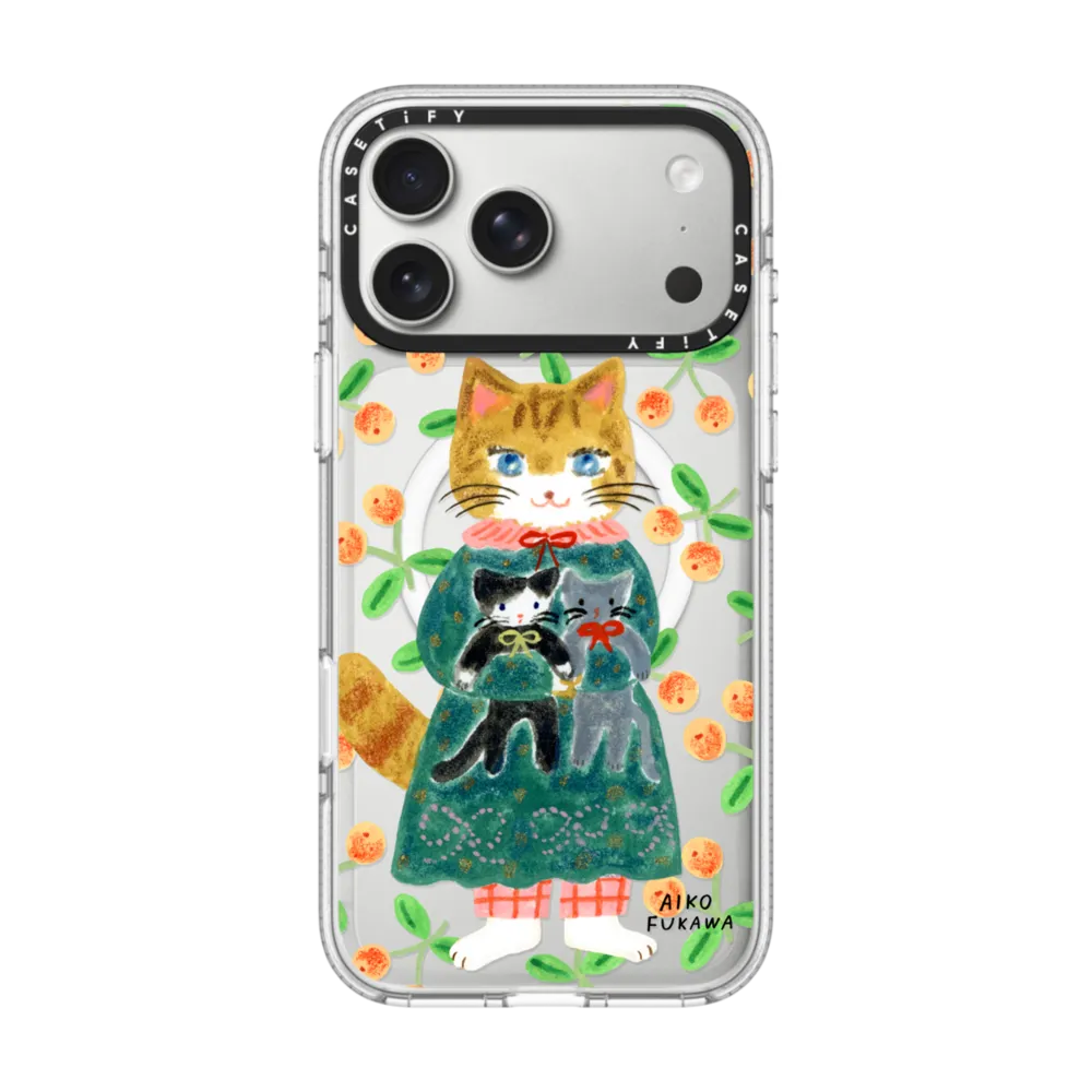 Impact Clear iPhone 17 Pro Max Case MagSafe Compatible - cat and stuffed cats