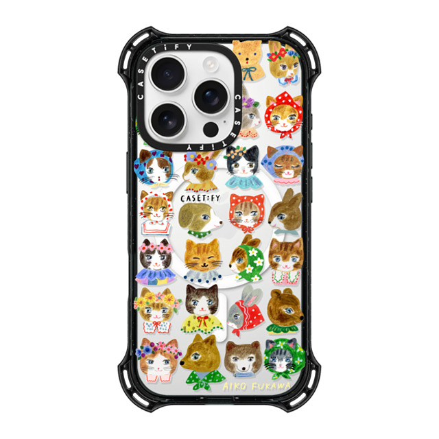Aiko Fukawa x CASETiFY iPhone 16 Pro ケース ブラック バウンスケース fluffy little friends