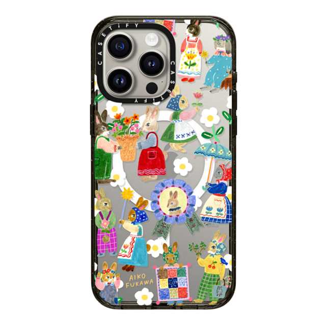 Aiko Fukawa x CASETiFY iPhone 15 Pro Max ケース ブラック インパクトケース MagSafe対応 RABBIT lover