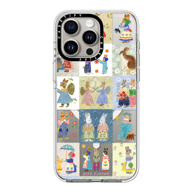 Aiko Fukawa x CASETiFY iPhone 15 Pro Max ケース クリア クリア ケース MagSafe対応 RABBIT sweet patch work