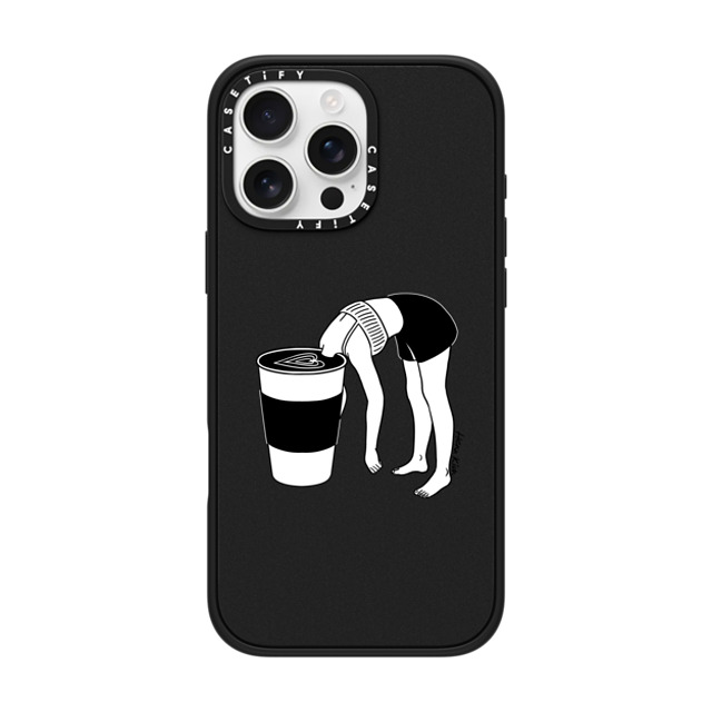 Henn Kim x CASETiFY iPhone 16 Pro Max ケース Coffee,Minimalism マットブラック インパクトケース MagSafe対応 Coffee, First Father's Day Henn Kim x CASETiFY iPhone 16 Pro Max ケース Coffee,Minimalism マットブラック インパクトケース MagSafe対応 Coffee, First Father's Day