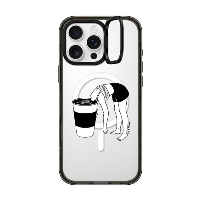 Henn Kim x CASETiFY iPhone 16 Pro Max ケース Coffee,Minimalism ブラック インパクトリングスタンドケース MagSafe対応 Coffee, First Father's Day Henn Kim x CASETiFY iPhone 16 Pro Max ケース Coffee,Minimalism ブラック インパクトリングスタンドケース MagSafe対応 Coffee, First Father's Day
