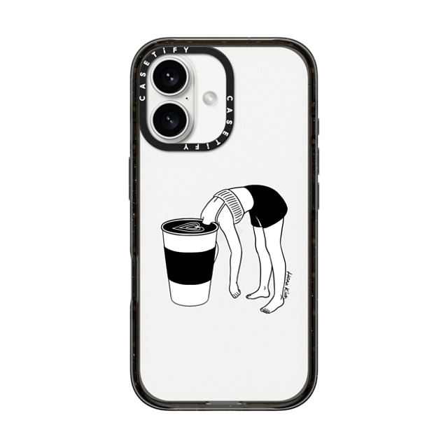 Henn Kim x CASETiFY iPhone 16 Case Coffee,Minimalism Black Impact Case Coffee, First Father's Day Henn Kim x CASETiFY iPhone 16 Case Coffee,Minimalism Black Impact Case Coffee, First Father's Day