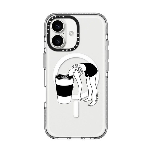 Henn Kim x CASETiFY iPhone 16 Case Coffee,Minimalism Clear Clear Case MagSafe Compatible Coffee, First Father's Day Henn Kim x CASETiFY iPhone 16 Case Coffee,Minimalism Clear Clear Case MagSafe Compatible Coffee, First Father's Day