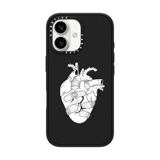 Henn Kim x CASETiFY iPhone 16 ケース Minimalism,Monochrome マットブラック インパクトケース MagSafe対応 Strong Heart Mother's Day Henn Kim x CASETiFY iPhone 16 ケース Minimalism,Monochrome マットブラック インパクトケース MagSafe対応 Strong Heart Mother's Day