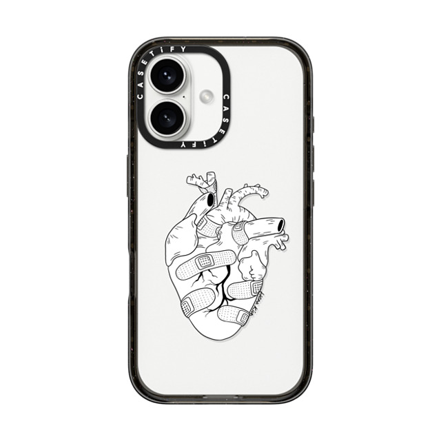Henn Kim x CASETiFY iPhone 16 Case Minimalism,Monochrome Black Impact Case Strong Heart Father's Day Henn Kim x CASETiFY iPhone 16 Case Minimalism,Monochrome Black Impact Case Strong Heart Father's Day