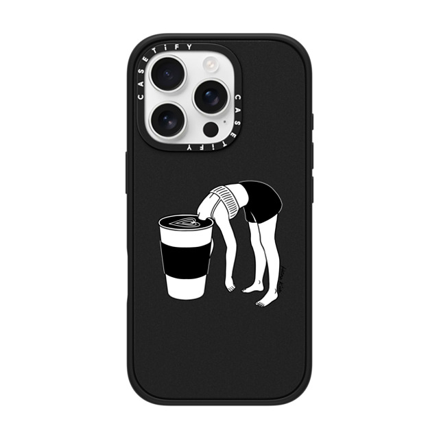 Henn Kim x CASETiFY iPhone 16 Pro ケース Coffee,Minimalism マットブラック インパクトケース MagSafe対応 Coffee, First Father's Day Henn Kim x CASETiFY iPhone 16 Pro ケース Coffee,Minimalism マットブラック インパクトケース MagSafe対応 Coffee, First Father's Day