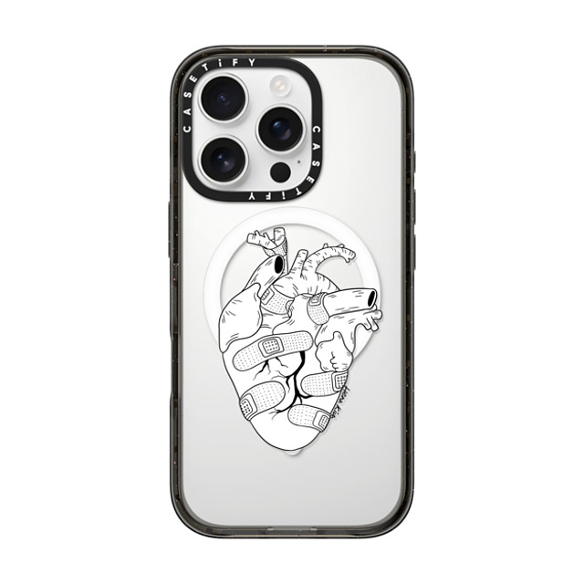 Henn Kim x CASETiFY iPhone 16 Pro ケース Minimalism,Monochrome ブラック インパクトケース MagSafe対応 Strong Heart Father's Day Henn Kim x CASETiFY iPhone 16 Pro ケース Minimalism,Monochrome ブラック インパクトケース MagSafe対応 Strong Heart Father's Day