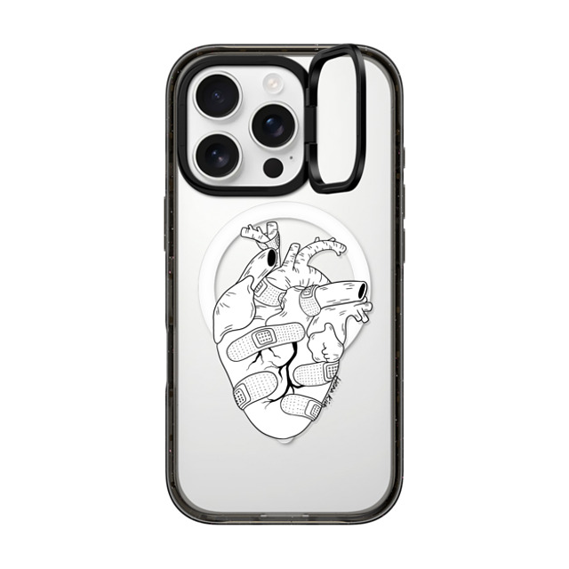 Henn Kim x CASETiFY iPhone 16 Pro ケース Minimalism,Monochrome ブラック インパクトリングスタンドケース MagSafe対応 Strong Heart Father's Day Henn Kim x CASETiFY iPhone 16 Pro ケース Minimalism,Monochrome ブラック インパクトリングスタンドケース MagSafe対応 Strong Heart Father's Day