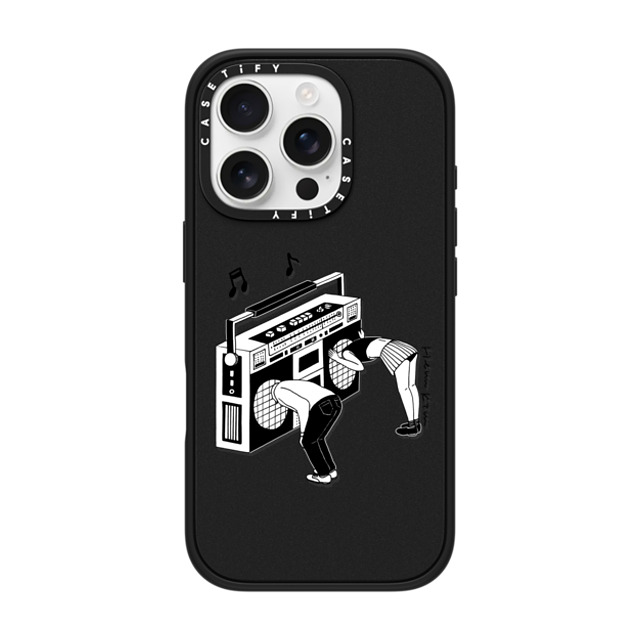 Henn Kim x CASETiFY iPhone 16 Pro Case Monochrome Matte Black Impact Case MagSafe Compatible Radiohead Father's Day Henn Kim x CASETiFY iPhone 16 Pro Case Monochrome Matte Black Impact Case MagSafe Compatible Radiohead Father's Day