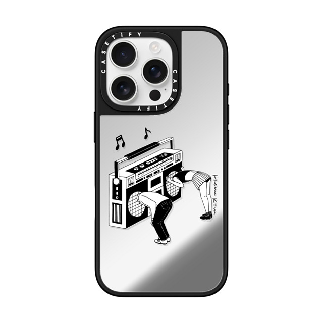 Henn Kim x CASETiFY iPhone 16 Pro Case Monochrome Silver on Black ミラーケース MagSafe対応 Radiohead Father's Day Henn Kim x CASETiFY iPhone 16 Pro Case Monochrome Silver on Black ミラーケース MagSafe対応 Radiohead Father's Day