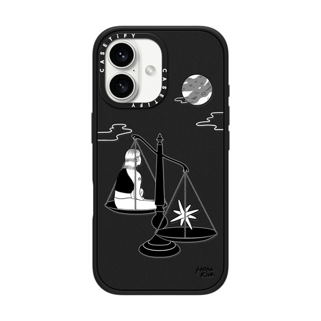 Henn Kim x CASETiFY iPhone 16 ケース Zodiac,Minimalism マットブラック インパクトケース MagSafe対応 Libra Mother's Day Henn Kim x CASETiFY iPhone 16 ケース Zodiac,Minimalism マットブラック インパクトケース MagSafe対応 Libra Mother's Day