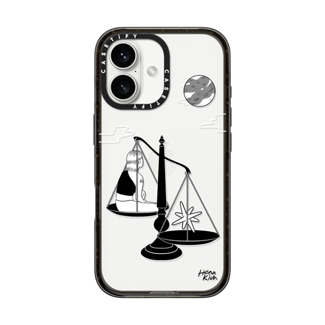 Henn Kim x CASETiFY iPhone 16 ケース Zodiac,Minimalism ブラック インパクトケース Libra Mother's Day Henn Kim x CASETiFY iPhone 16 ケース Zodiac,Minimalism ブラック インパクトケース Libra Mother's Day