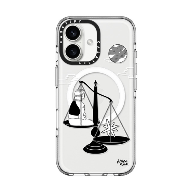 Henn Kim x CASETiFY iPhone 16 ケース Zodiac,Minimalism クリア クリア ケース MagSafe対応 Libra Mother's Day Henn Kim x CASETiFY iPhone 16 ケース Zodiac,Minimalism クリア クリア ケース MagSafe対応 Libra Mother's Day