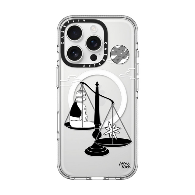 Henn Kim x CASETiFY iPhone 16 Pro ケース Zodiac,Minimalism クリア クリア ケース MagSafe対応 Libra Mother's Day Henn Kim x CASETiFY iPhone 16 Pro ケース Zodiac,Minimalism クリア クリア ケース MagSafe対応 Libra Mother's Day