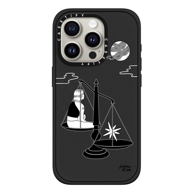 Henn Kim x CASETiFY iPhone 15 Pro Case Zodiac,Minimalism マットブラック Impact Case MagSafe Compatible Libra Mother's Day Henn Kim x CASETiFY iPhone 15 Pro Case Zodiac,Minimalism マットブラック Impact Case MagSafe Compatible Libra Mother's Day