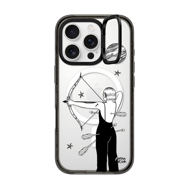 Henn Kim x CASETiFY iPhone 16 Pro Case Zodiac,Minimalism Black インパクトリングスタンドケース MagSafe対応 Sagittarius Mother's Day Henn Kim x CASETiFY iPhone 16 Pro Case Zodiac,Minimalism Black インパクトリングスタンドケース MagSafe対応 Sagittarius Mother's Day