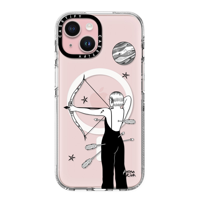 Henn Kim x CASETiFY iPhone 15 Case Zodiac,Minimalism Clear Clear Case MagSafe Compatible Sagittarius Mother's Day Henn Kim x CASETiFY iPhone 15 Case Zodiac,Minimalism Clear Clear Case MagSafe Compatible Sagittarius Mother's Day