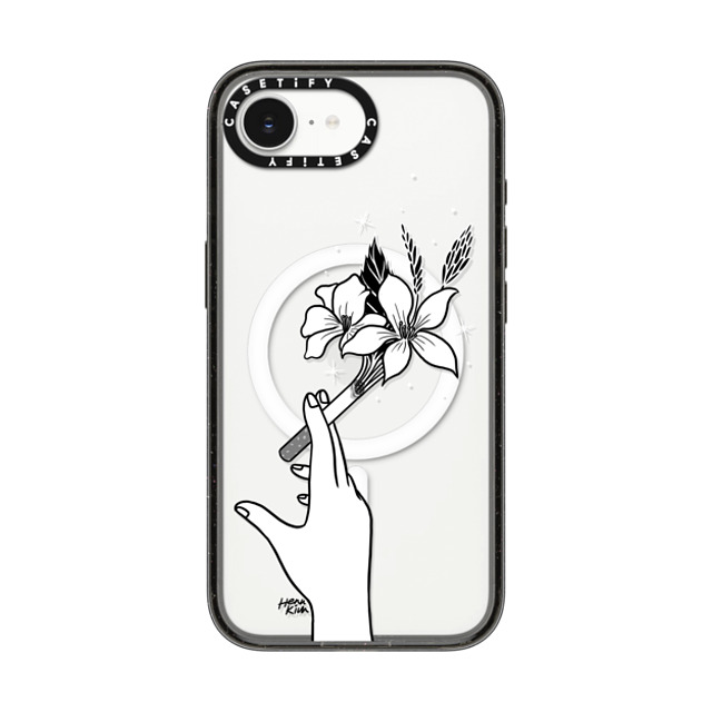 Henn Kim x CASETiFY iPhone 16e Case Floral,Minimalism Black Impact Case MagSafe Compatible Just Breathe Back to School Henn Kim x CASETiFY iPhone 16e Case Floral,Minimalism Black Impact Case MagSafe Compatible Just Breathe Back to School