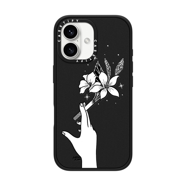 Henn Kim x CASETiFY iPhone 16 ケース Floral,Minimalism マットブラック インパクトケース MagSafe対応 Just Breathe Father's Day Henn Kim x CASETiFY iPhone 16 ケース Floral,Minimalism マットブラック インパクトケース MagSafe対応 Just Breathe Father's Day