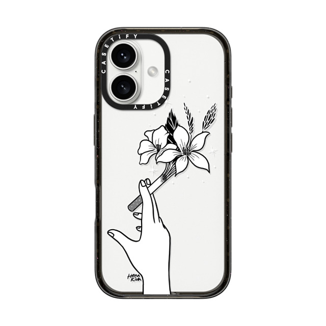 Henn Kim x CASETiFY iPhone 16 Case Floral,Minimalism Black Impact Case Just Breathe Back to School Henn Kim x CASETiFY iPhone 16 Case Floral,Minimalism Black Impact Case Just Breathe Back to School