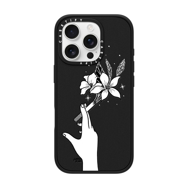 Henn Kim x CASETiFY iPhone 16 Pro Case Floral,Minimalism Matte Black Impact Case MagSafe Compatible Just Breathe Back to School Henn Kim x CASETiFY iPhone 16 Pro Case Floral,Minimalism Matte Black Impact Case MagSafe Compatible Just Breathe Back to School