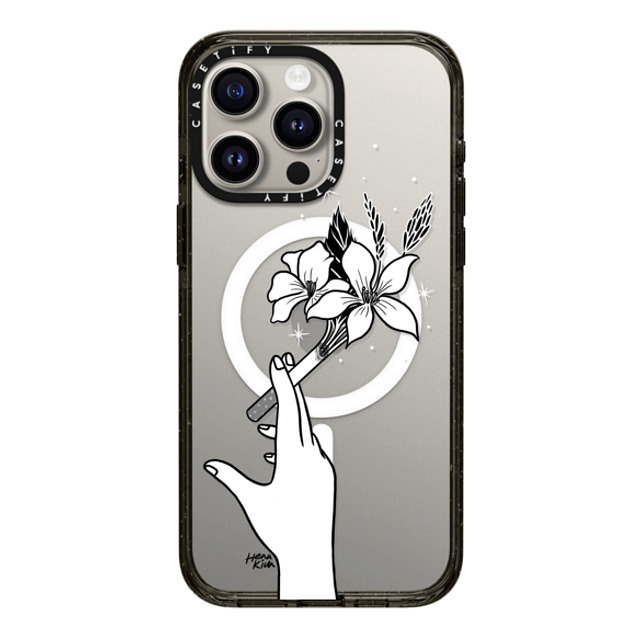 Henn Kim x CASETiFY iPhone 15 Pro Max ケース Floral,Minimalism ブラック インパクトケース MagSafe対応 Just Breathe Father's Day Henn Kim x CASETiFY iPhone 15 Pro Max ケース Floral,Minimalism ブラック インパクトケース MagSafe対応 Just Breathe Father's Day