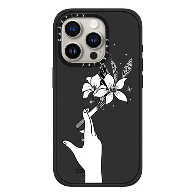 Henn Kim x CASETiFY iPhone 15 Pro Case Floral,Minimalism Matte Black Impact Case MagSafe Compatible Just Breathe Back to School Henn Kim x CASETiFY iPhone 15 Pro Case Floral,Minimalism Matte Black Impact Case MagSafe Compatible Just Breathe Back to School