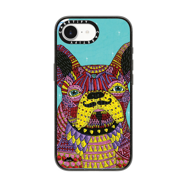 Mulga x CASETiFY iPhone 16e ケース Dog,Animal ブラック インパクトケース MagSafe対応 Franco The Frenchie Phone Case by Mulga Back to School Mulga x CASETiFY iPhone 16e ケース Dog,Animal ブラック インパクトケース MagSafe対応 Franco The Frenchie Phone Case by Mulga Back to School