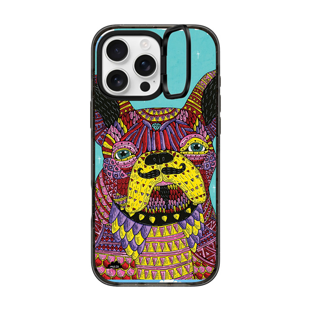 Mulga x CASETiFY iPhone 16 Pro Max ケース Dog,Animal ブラック インパクトリングスタンドケース MagSafe対応 Franco The Frenchie Phone Case by Mulga Father's Day Mulga x CASETiFY iPhone 16 Pro Max ケース Dog,Animal ブラック インパクトリングスタンドケース MagSafe対応 Franco The Frenchie Phone Case by Mulga Father's Day