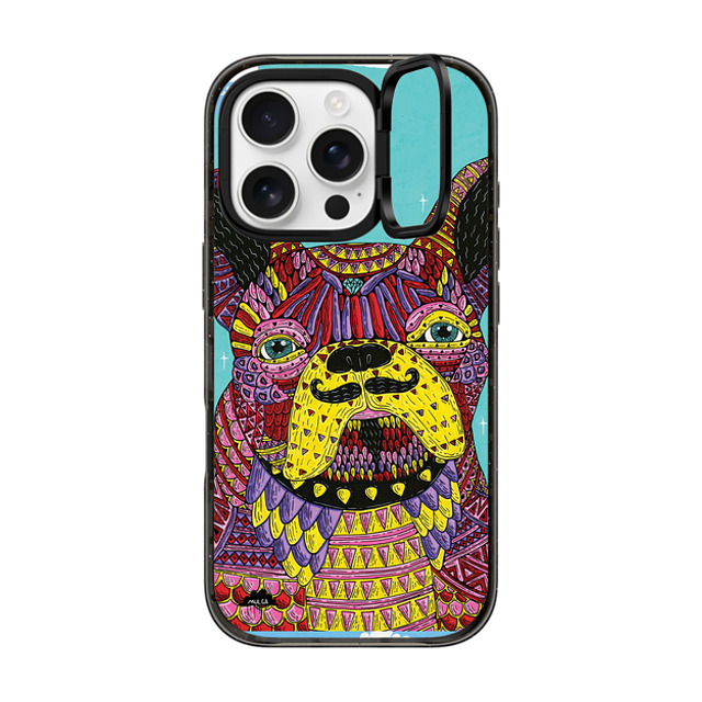 Mulga x CASETiFY iPhone 16 Pro ケース Dog,Animal ブラック インパクトリングスタンドケース MagSafe対応 Franco The Frenchie Phone Case by Mulga Back to School Mulga x CASETiFY iPhone 16 Pro ケース Dog,Animal ブラック インパクトリングスタンドケース MagSafe対応 Franco The Frenchie Phone Case by Mulga Back to School