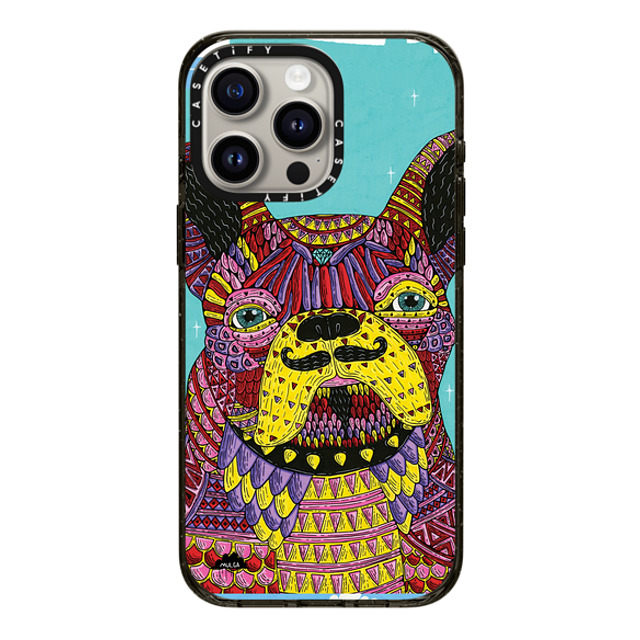 Mulga x CASETiFY iPhone 15 Pro Max ケース Dog,Animal ブラック インパクトケース MagSafe対応 Franco The Frenchie Phone Case by Mulga Back to School Mulga x CASETiFY iPhone 15 Pro Max ケース Dog,Animal ブラック インパクトケース MagSafe対応 Franco The Frenchie Phone Case by Mulga Back to School