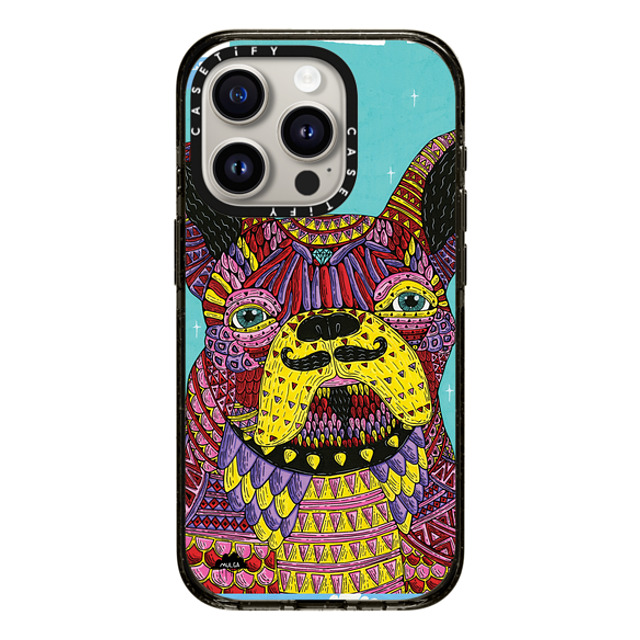 Mulga x CASETiFY iPhone 15 Pro ケース Dog,Animal ブラック インパクトケース MagSafe対応 Franco The Frenchie Phone Case by Mulga Back to School Mulga x CASETiFY iPhone 15 Pro ケース Dog,Animal ブラック インパクトケース MagSafe対応 Franco The Frenchie Phone Case by Mulga Back to School