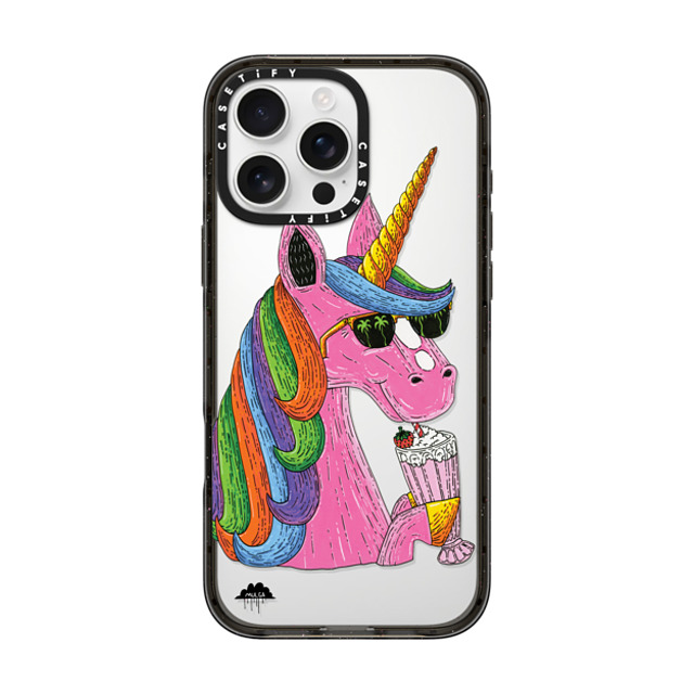 Mulga x CASETiFY iPhone 16 Pro Max ケース Unicorn,Animal ブラック インパクトケース Millie the Magical Unicorn clear background Back to School Mulga x CASETiFY iPhone 16 Pro Max ケース Unicorn,Animal ブラック インパクトケース Millie the Magical Unicorn clear background Back to School