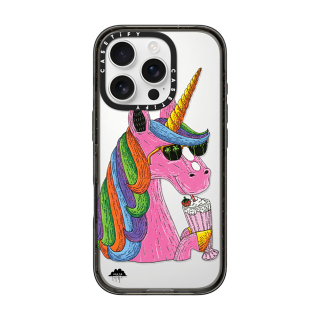 Mulga x CASETiFY iPhone 16 Pro ケース Unicorn,Animal ブラック インパクトケース Millie the Magical Unicorn clear background Back to School Mulga x CASETiFY iPhone 16 Pro ケース Unicorn,Animal ブラック インパクトケース Millie the Magical Unicorn clear background Back to School