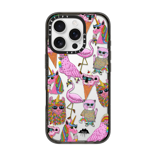 Mulga x CASETiFY iPhone 16 Pro Case Animal,Cartoon ブラック インパクトケース Chilling with the Funky Cats iPhone case by Mulga Mother's Day Mulga x CASETiFY iPhone 16 Pro Case Animal,Cartoon ブラック インパクトケース Chilling with the Funky Cats iPhone case by Mulga Mother's Day