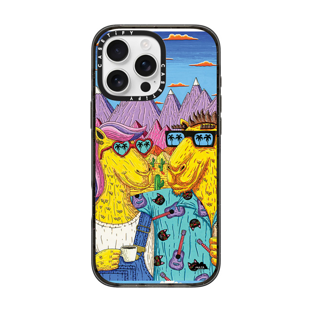 Mulga x CASETiFY iPhone 16 Pro Max Case Animal,Cartoon Black Impact Case MagSafe Compatible Emma and Dave the Camel Couple Phone Case by Mulga Father's Day Mulga x CASETiFY iPhone 16 Pro Max Case Animal,Cartoon Black Impact Case MagSafe Compatible Emma and Dave the Camel Couple Phone Case by Mulga Father's Day