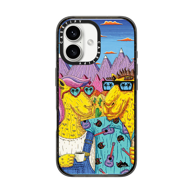 Mulga x CASETiFY iPhone 16 ケース Animal,Cartoon ブラック インパクトケース MagSafe対応 Emma and Dave the Camel Couple Phone Case by Mulga Mother's Day Mulga x CASETiFY iPhone 16 ケース Animal,Cartoon ブラック インパクトケース MagSafe対応 Emma and Dave the Camel Couple Phone Case by Mulga Mother's Day