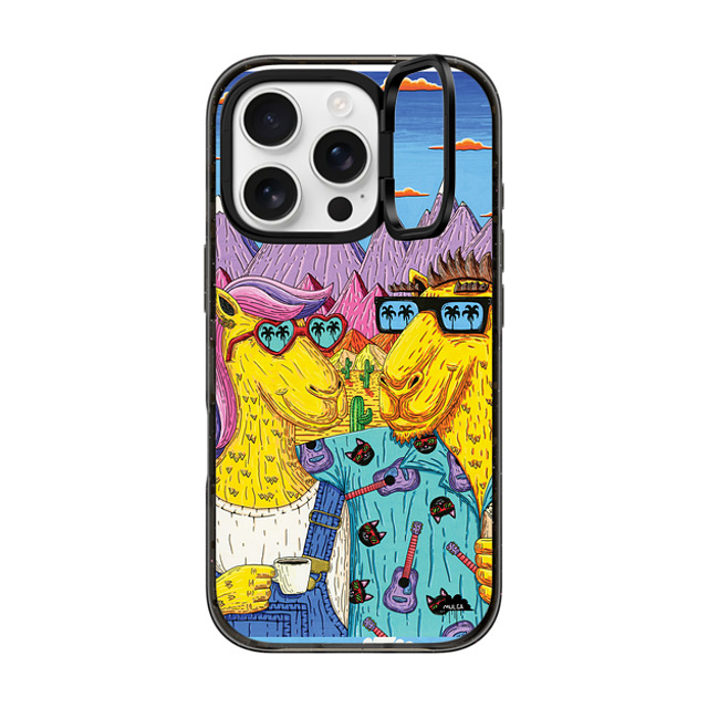 Mulga x CASETiFY iPhone 16 Pro ケース Animal,Cartoon ブラック インパクトリングスタンドケース MagSafe対応 Emma and Dave the Camel Couple Phone Case by Mulga Father's Day Mulga x CASETiFY iPhone 16 Pro ケース Animal,Cartoon ブラック インパクトリングスタンドケース MagSafe対応 Emma and Dave the Camel Couple Phone Case by Mulga Father's Day