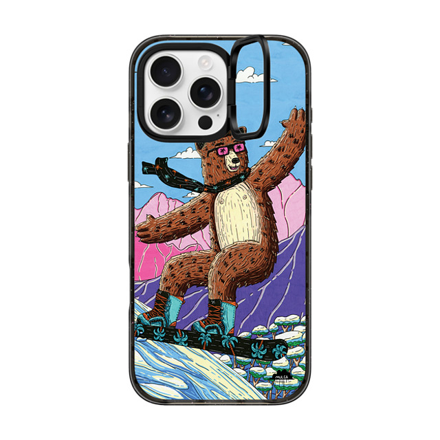 Mulga x CASETiFY iPhone 16 Pro Max Case Animal,Cartoon Black インパクトリングスタンドケース MagSafe対応 George the Bear Father's Day Mulga x CASETiFY iPhone 16 Pro Max Case Animal,Cartoon Black インパクトリングスタンドケース MagSafe対応 George the Bear Father's Day