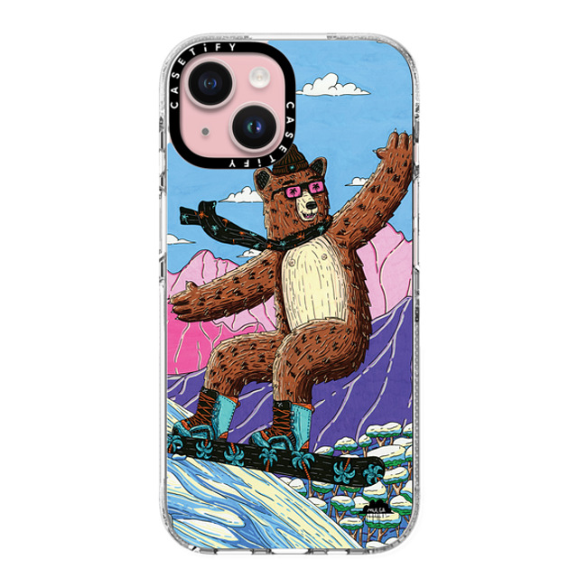 Mulga x CASETiFY iPhone 15 Case Animal,Cartoon Clear Clear Case MagSafe Compatible George the Bear Father's Day Mulga x CASETiFY iPhone 15 Case Animal,Cartoon Clear Clear Case MagSafe Compatible George the Bear Father's Day