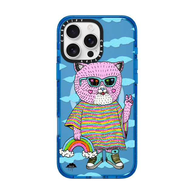 Mulga x CASETiFY iPhone 16 Pro Max Case スカイブルー Impact Case MagSafe Compatible Pearl the Pussy Cat 2 Mulga x CASETiFY iPhone 16 Pro Max Case スカイブルー Impact Case MagSafe Compatible Pearl the Pussy Cat 2