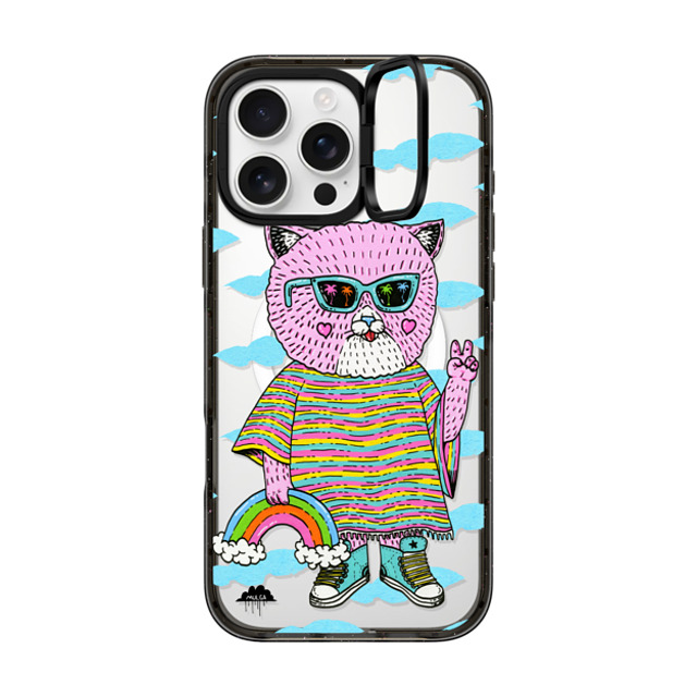 Mulga x CASETiFY iPhone 16 Pro Max ケース Cat,Animal ブラック インパクトリングスタンドケース MagSafe対応 Pearl the Pussy Cat 2 Father's Day Mulga x CASETiFY iPhone 16 Pro Max ケース Cat,Animal ブラック インパクトリングスタンドケース MagSafe対応 Pearl the Pussy Cat 2 Father's Day