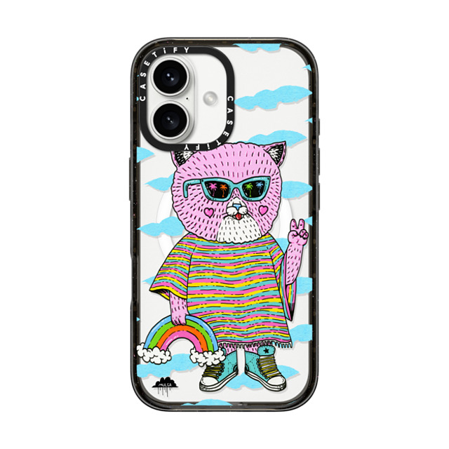 Mulga x CASETiFY iPhone 16 Case Cat,Animal ブラック インパクトケース MagSafe対応 Pearl the Pussy Cat 2 Mother's Day Mulga x CASETiFY iPhone 16 Case Cat,Animal ブラック インパクトケース MagSafe対応 Pearl the Pussy Cat 2 Mother's Day